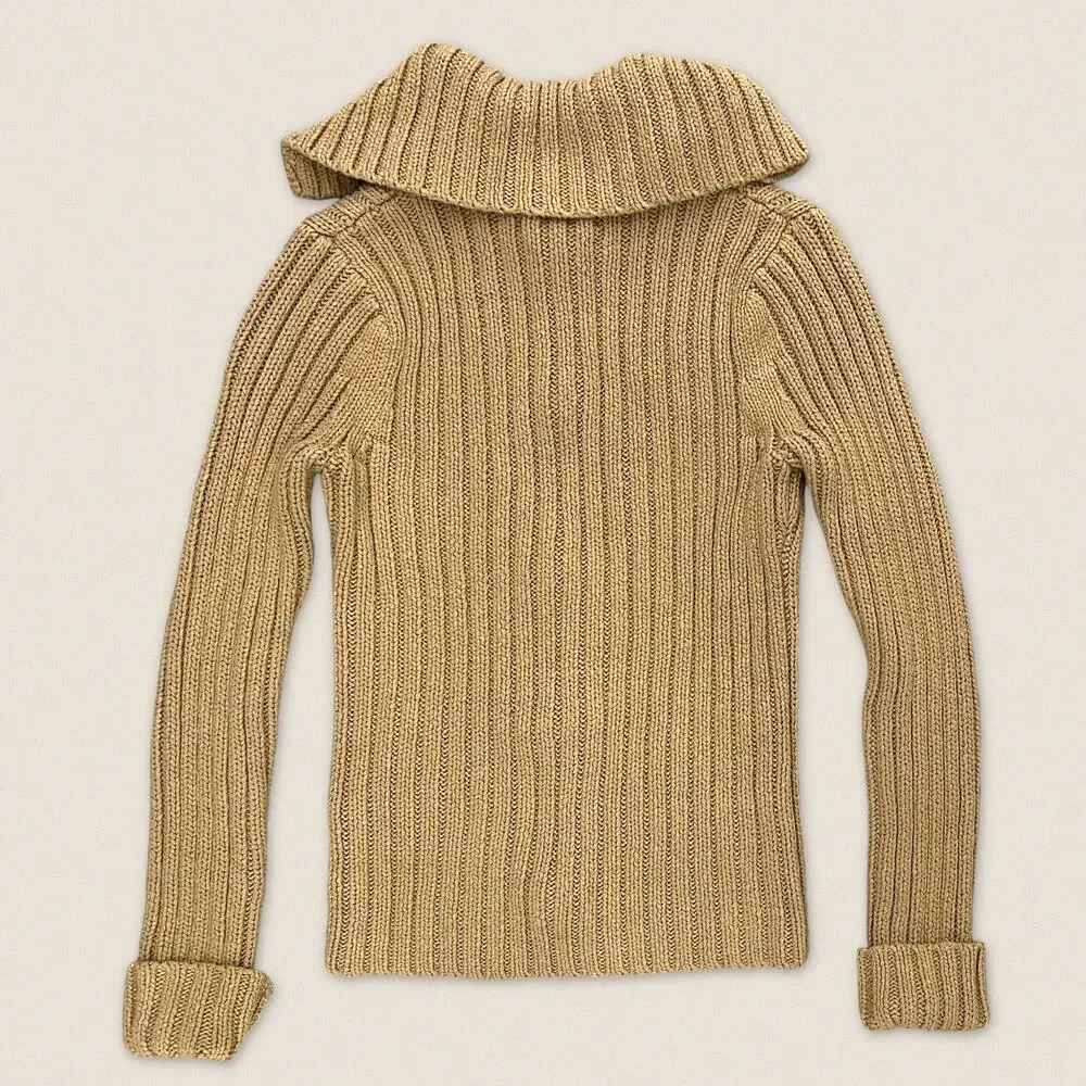 Abercrombie & Fitch Toggle Button Cardigan Tan Sweater‎ | Size Medium